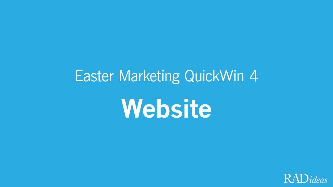 Website tweaks for better Easter promotions response, Church Easter Marketing, Quick tips and solutions for improving your Easter promotions